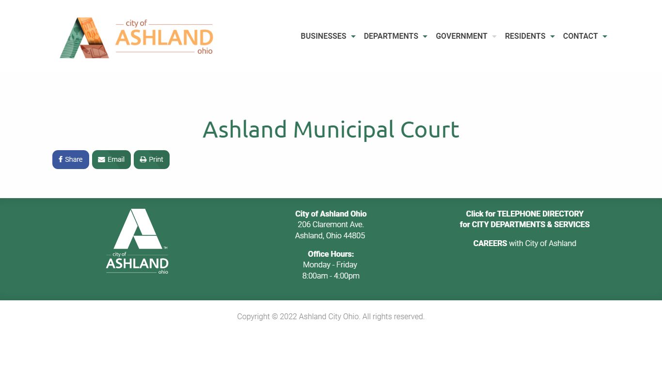 Ashland Municipal Court - City of Ashland